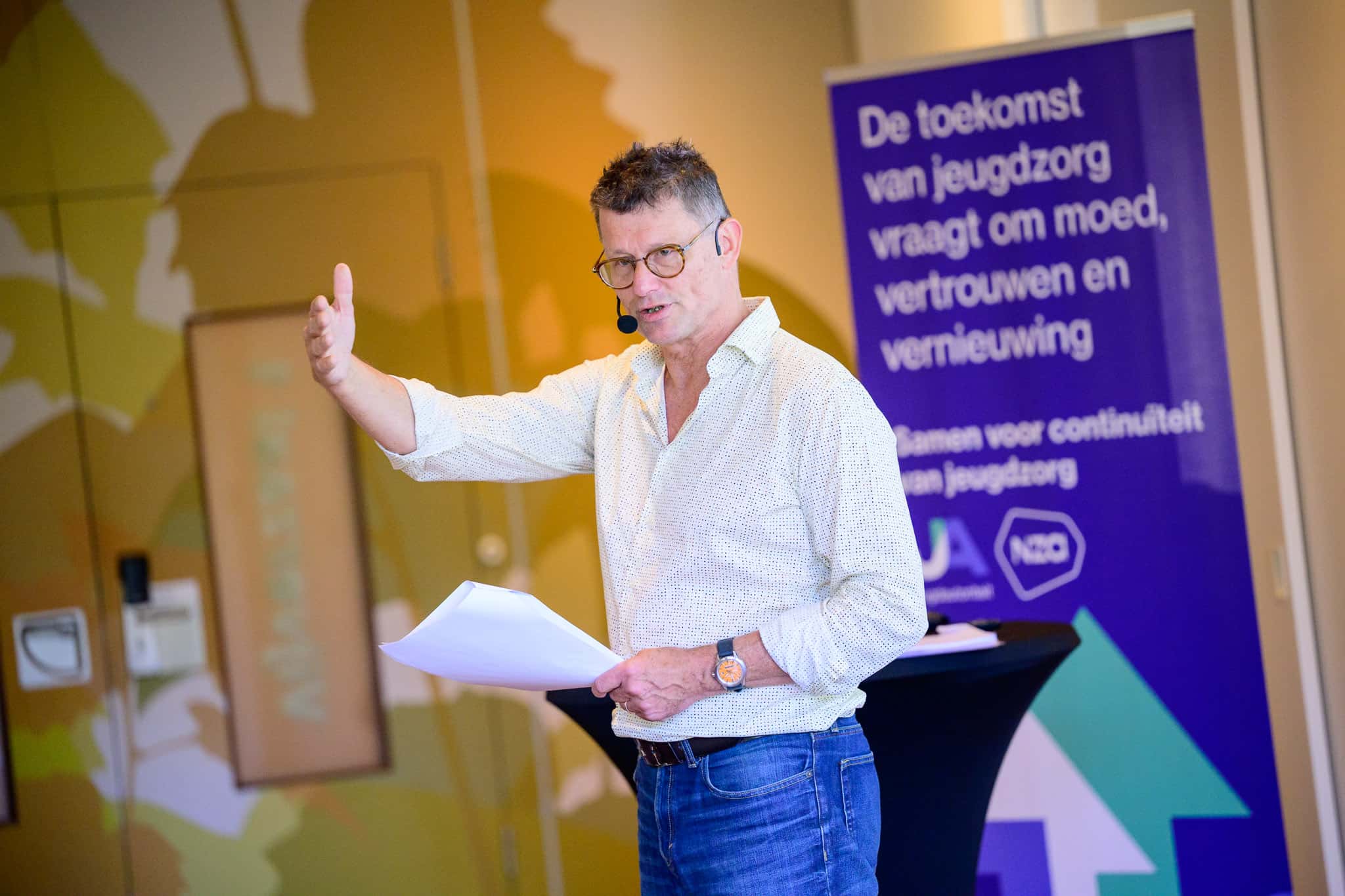 Hans Vermaak tijdens het JA Netwerkevent